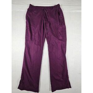 Greys Anatomy by Barco Purple Scrub Pants Cargo Drawstring Small 4277P
